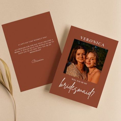 Burnt Orange Fall Wedding, Wedding Earthy, Orange Fall Wedding, Maid Of Honor Proposal Card, Pink Girl Birthday, Maid Of Honor Proposal, Bridesmaid Proposal Card, Be My Bridesmaid Cards, Bridesmaid Proposal Cards