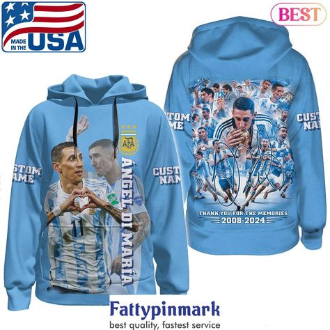 Personalized Angel Di Maria 2008-2024 Signature Thank You For The Memories Hoodie Check more at https://fattypinmark.com/product/angel-di-maria-2008-2024-signature/ Argentina Team, Style Hoodie, Personalized Hoodies, Custom Hoodies, The Angel, Trending Today, Bold Design, The Memories, Zipper Hoodie