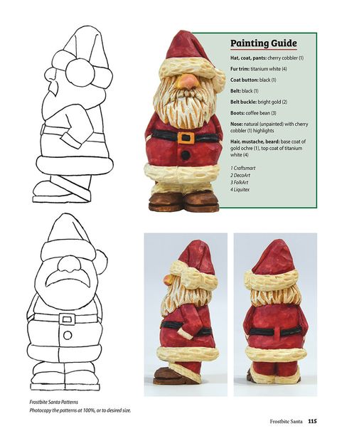 Wood Carving Patterns Gnomes, Wood Carved Christmas Tree Ornaments, Santa Carving Patterns, Santa Ornaments Handmade, Santa Wood Carving, Wood Carving Patterns Templates, Wood Carving Patterns Free, Gourds Christmas, Wood Sculpture Ideas