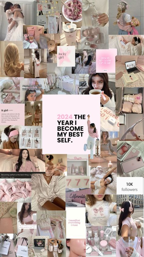 2024 vision board 🎀🥂🪩 Brown Aesthetic Wallpaper, Vsco Wallpaper, Preppy Wallpapers, Wallpaper Christmas, Vision Board Wallpaper, Christmas Download, 2024 Vision Board, 2024 Year, Pink Lifestyle