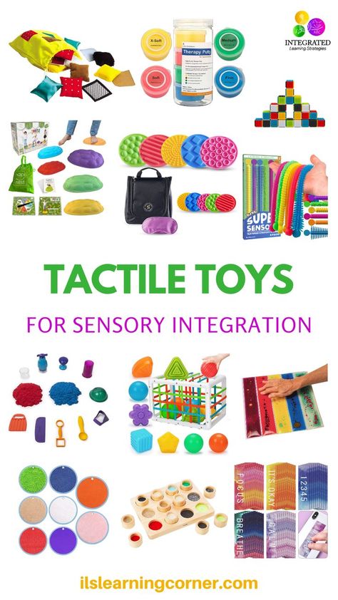 Kids with tactile needs may have sensitivities to textures, physical contact and clothing. Sensory seekers need more tactile stimulation for calming, concentration and emotional grounding. Here are a few toy ideas that may help both types of kids excel in the classroom. | ilslearningcorner.com Tactile Activities, Fine Motor Activities For Kids, Tactile Stimulation, Integrated Learning, Physical Contact, Toddler Sensory, Learning Tips, Gross Motor Activities, Sensory Integration