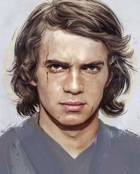 Anakin Skywalker Portrait, Anakin Skywalker Art Drawings, Anakin Skywalker Painting, Anakin Skywalker Sketch, Anakin Sketch, Anakin Drawing, Anakin Skywalker Drawing, Anakin Skywalker Art, Star Wars Sketches