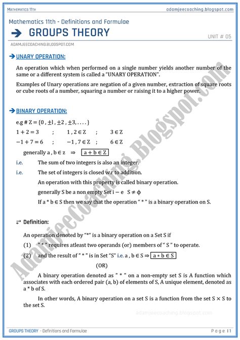 groups-theory-definitions-and-formulae-mathematics-11th Group Theory Math, Cloud Vector Png, Cat Notes, Group Theory, Geometry Formulas, Cloud Vector, Math Formulas, Class Notes, High School Math