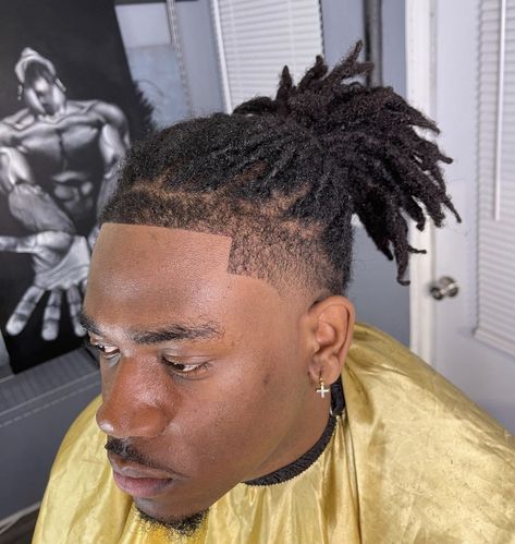 Taper Fade With Locs, Taper Fade With Dreads, Fade Dreads, Front Taper, Mid Taper, Barber Ideas, High Taper Fade, Two Strand Twist Hairstyles, Dyed Dreads