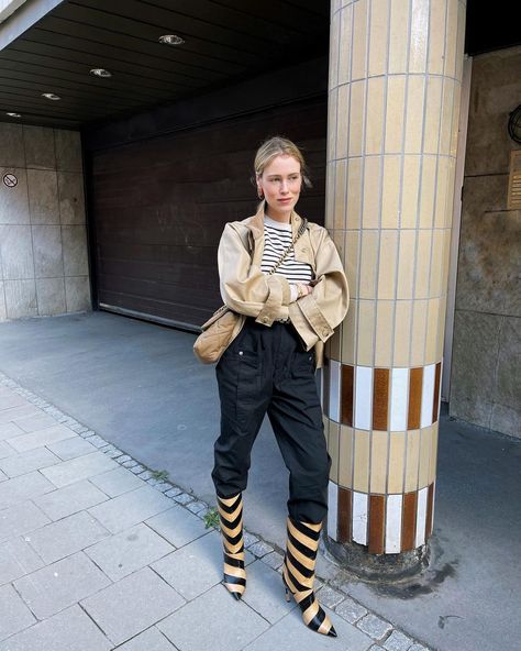 Annabel Rosendahl on Instagram: “Double stripes🤍” Annabel Rosendahl, Mix Match, Stripes, Street Style, On Instagram, Instagram