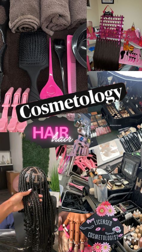 My dream job🙏🏽💵🎓💰🌸💇🏽‍♀️#cosmetology #fyp #fypp Cosmetology Black Women, Cosmetology School Essentials, Cosmetology School Vision Board, Hair Vision Board Ideas, Future Jobs Career, Vision Board Cosmetology, Booked And Busy Aesthetic, Cosmetology Wallpaper, State Board Cosmetology