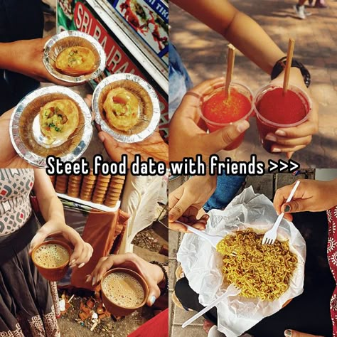 #streetfood #desistreetfood #friends #friendship #desiaesthetic #indianstreetfood #chai #panipuri #fuchka #food Street Food Captions, Get Together Ideas, Mid Twenties, How To Be Pretty, Desi Street Food, Indian Love, Food Captions, Desi Vibes, Us Core