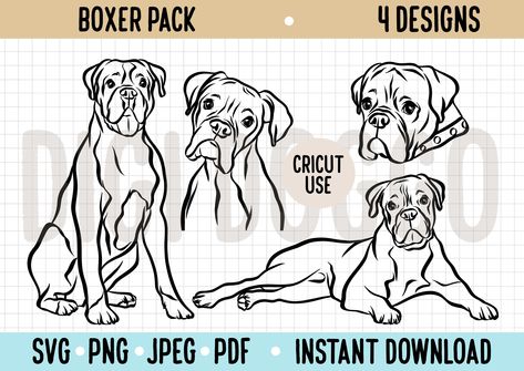 Boxer Dog One Line Drawing, Boxer Silhouette Tattoo, Boxer Dog Outline, Boxer Line Drawing, Boxer Puppy Drawing, Boxer Dog Svg, Boxer Dog Outline Tattoo, Boxer Outline, Boxer Dog Tattoo Simple