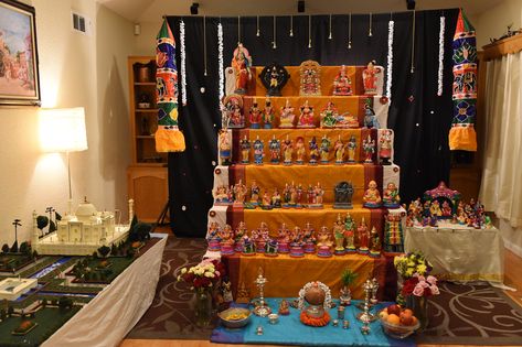 Dasara Decoration Ideas, Golu Ideas Navaratri, Dasara Decoration Ideas At Home, Kolam Designs, Decoration Ideas, At Home, Miniatures, Photography, Home Decor