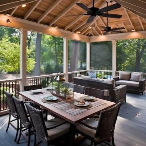 15+ Screened Porch Designs to Create Your Perfect Outdoor Haven • 333k+ Inspiring Lifestyle Ideas & Images 4 Season Room, Screened Porch Designs, Screened In Deck, Porch Ceiling, Types Of Curtains, Screened In Patio, Lifestyle Ideas, Outside Living, Porch Design