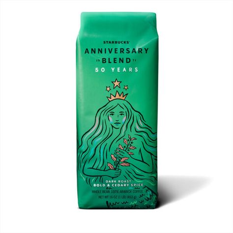 Starbucks Celebrates its 50th Anniversary With New Blend | Dieline - Design, Branding & Packaging Inspiration Starbucks Design, Limited Edition Packaging, Coffee Tree, Technology Life, Battle Royale Game, Beverage Packaging, Iced Drinks, Marketing Consultant, Branding Packaging