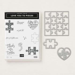 Large Puzzle Pieces, Stampin Pretty, Love You To Pieces, Masculine Cards, Stamp Crafts, Scrapbook Crafts, Paper Cards, Puzzle Pieces, Clear Stamps