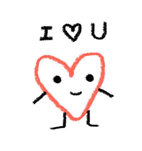 I Love You Doodles For Him, I Love You Cute Pics, Notes Key, Whatsapp Stickers, Love You Cute, Love Doodles, You Doodle, Doodles Drawings, Love Post