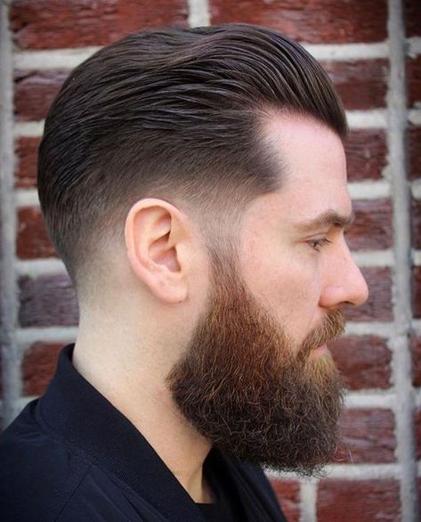 Barber Mike Thomas on Instagram: "Haircut for my dude Derek 💈✂️🔪" Slick Back Haircut, Blonde Beard, Hair Colour Design, Gents Hair Style, Haircut 2024, Beard Hairstyle, Men's Haircuts, Faded Hair, Great Beards