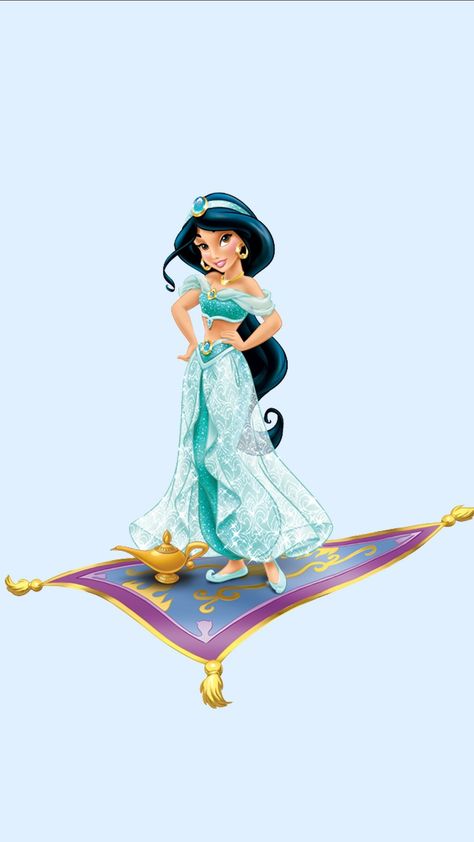 Princess Jasmine riding on the Magic Carpet with the magic lamp Princess Jasmine Birthday Party, Princess Jasmine Birthday, Jasmine Party, Official Disney Princesses, Jasmine Birthday, Disney Princess Jasmine, Disney Jasmine, Disney Wiki, Disney Collector