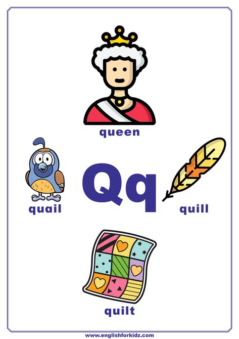 Letter Q Flashcards, Q Alphabet, Letter Q Worksheets, Preschool Alphabet Letters, Q Letter, Worksheet Preschool, Alphabet Worksheets Kindergarten, Preschool Alphabet, Kindergarten Letters