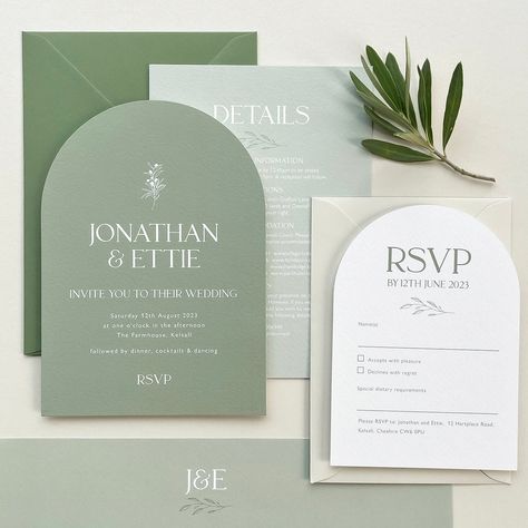 Olive arch wedding invitations, arched wedding invites, olive green wedding stationery Green Wedding Stationery, Apricot Wedding, Olive Green Wedding, Olive Green Weddings, Arch Wedding, Wedding Invitation Samples, Green Wedding Invitations, Green Envelopes, Peach Wedding