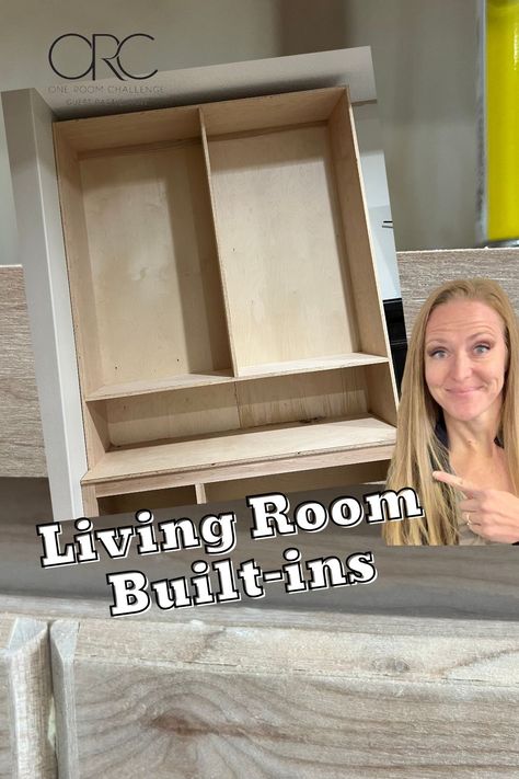 Finally my living room fireplace built-ins are done!!! Follow along for the One Room Challenge as we transform our living room. Fireplace Wood Storage Built Ins, Shelves Next To Fireplace, Storage Built Ins, Fireplace Wood Storage, Shelves Around Fireplace, Fireplace Wood, Living Room Fireplace, Living Room Built Ins, Room Fireplace