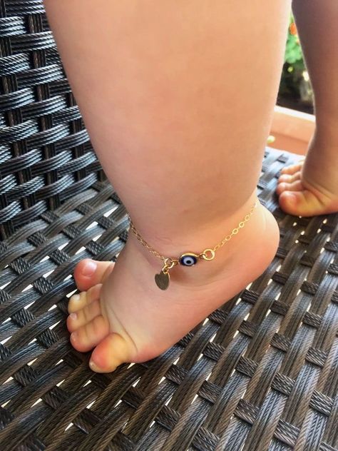 777 Baby Jewelry Gold, Evil Eye Anklet, Heart Anklet, Foto Baby, Baby Jewelry, Future Mom, Blue Evil Eye, Mommy Life