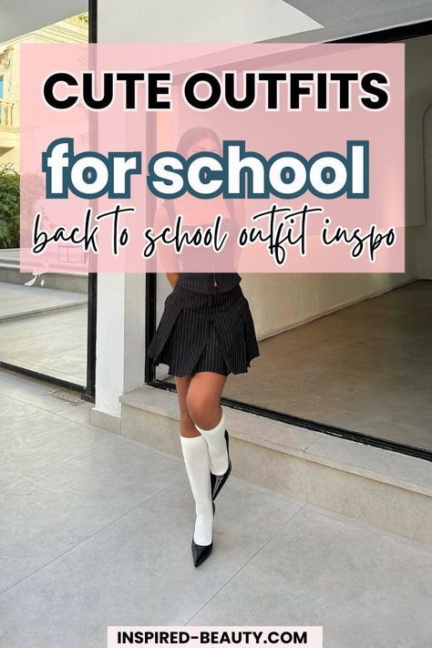 Fall Outfit Inspo Aesthetic, Cute Back To School Outfits, Cute Fall Outfit Ideas, Ripped Jeans Look, Outfits For Highschool, Back To School Outfits Highschool, Outfits Back To School, School Outfits Highschool, First Day Outfit