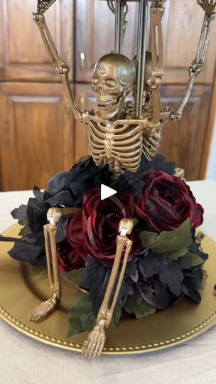 Skeleton Candy Display, Dollar Tree Skeleton Crafts, Tropical Halloween, Dollar Tree Halloween Decor, Halloween Food Crafts, Paper Towel Holders, Halloween Dolls, Halloween Craft Projects, Dollar Tree Halloween