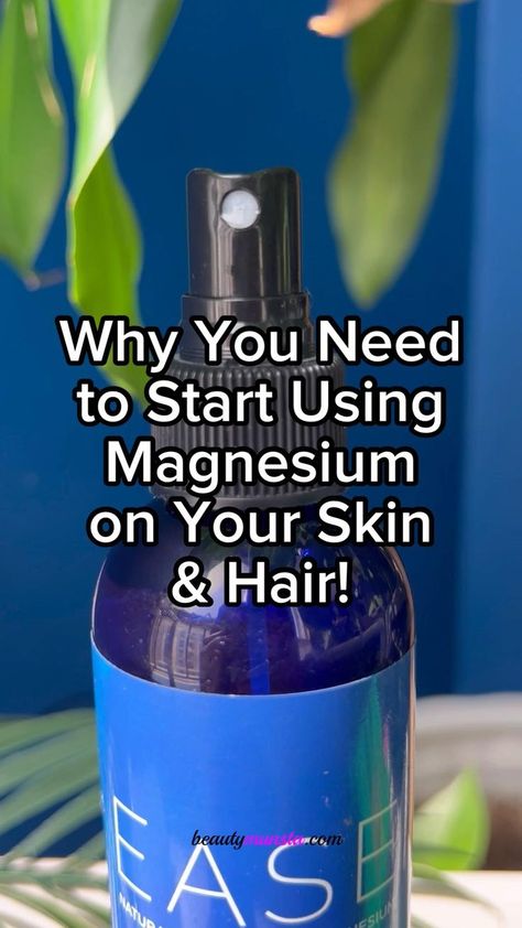 5 Beauty Benefits of Magnesium for Clear Skin, Hair Growth & More in 2022 | Diy hair care, Organic skin care, Homemade skin care Magnesium Oil Benefits, Oil Benefits For Skin, Natural Beauty Hacks, Carrier Oils For Skin, Benefits Of Magnesium, Magnesium Lotion, Magnesium Benefits, Magnesium Oil, Diy Hair Care