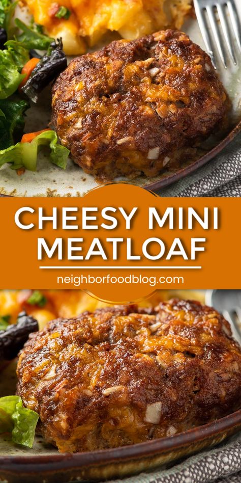 Dinner Instapot, Mini Meatloaf Recipes, Cheesy Meatloaf, Mini Meatloaf, Traditional Meatloaf, Mini Meatloafs, Meatloaf Muffins, Dinner Quick, Resepi Biskut