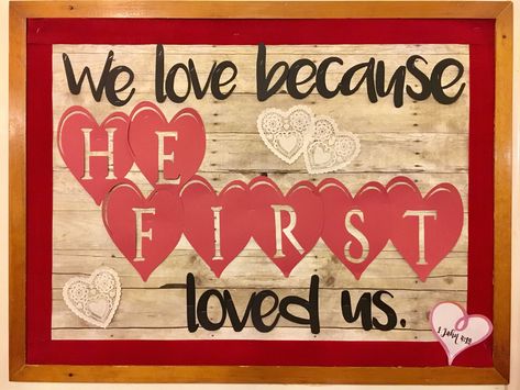 Church bulletin board - Valentine theme | Valentines day bulletin board ... Religious Bulletin Boards, Bible Bulletin Boards, Church Valentines, February Bulletin Boards, Valentine Bulletin Boards, Christmas Bulletin Boards, Christian Bulletin Boards, Valentines Day Bulletin Board, Halloween Bulletin Boards