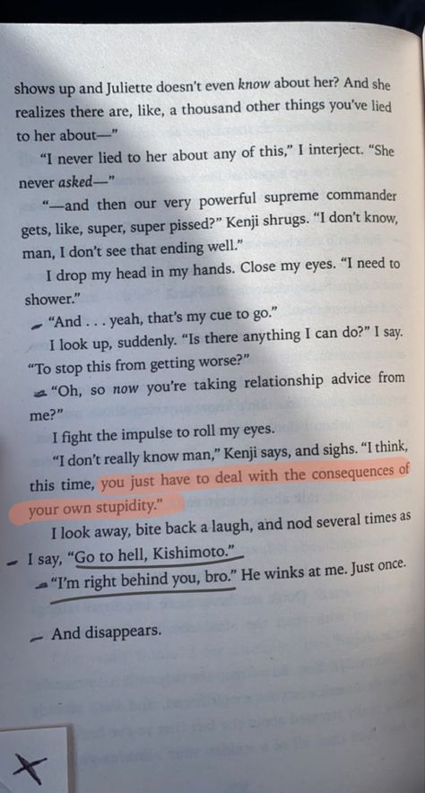 Kenji And Warner, Shatter Me Series Quotes, Annotation Ideas, Red Queen Quotes, Fan Quotes, Shatter Me Warner, Shatter Me Quotes, Romance Books Quotes, Shatter Me Series