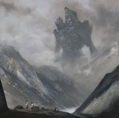 ArtStation - Mountain Giant, Domenico Cava (Psion11) Giant Aesthetic, Mountain Giant, Giant Creatures, Mountain Monsters, Random Reference, Sustained Investigation, Giant Skeleton, Story Illustration, Bridge Art