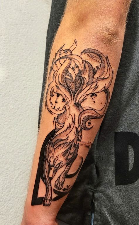 Nine Tails Tattoo Naruto, Kirin Tattoo Naruto, Naruto 9 Tails Tattoo, Nine Tailed Fox Tattoo Naruto, Naruto Nine Tails Tattoo, 9 Tailed Fox Tattoo Naruto, 9 Tails Tattoo, Kurama Tattoo Ideas, Kurama Naruto Tattoo