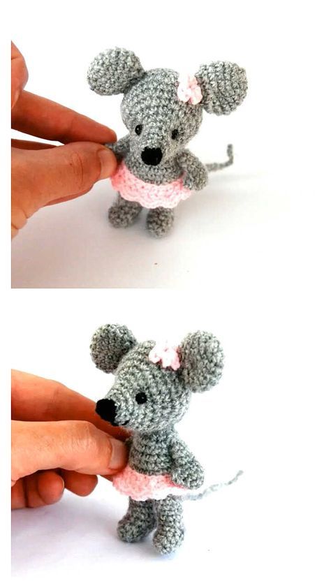 Amigurumi Mouse Free Crochet Pattern - Always Free Amigurumi Cute Tiny Mice Free Crochet Pattern, Amigurumi Mouse Pattern, Crochet Animal Bookmarks, Mouse Amigurumi Free Pattern, Crochet Tiny, Mouse Amigurumi, Crochet Toys Free Patterns, Crochet Butterfly Pattern, Butterfly Tutorial