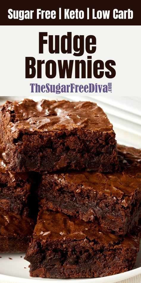 Low Carb Fudge, Sugar Free Brownies, Low Carb Brownies, Breakfast Low Carb, Postre Keto, Low Carb Cake, Low Carb Low Sugar, Sugar Free Low Carb, Keto Brownies