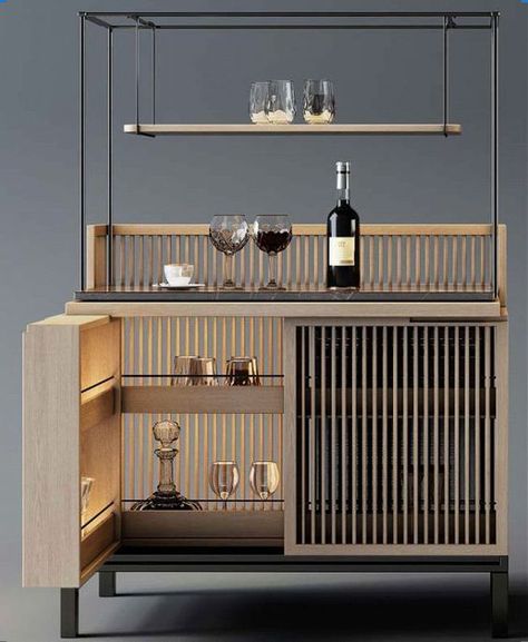 Minibar Cabinet, Home Mini Bar, Hotel Minibar, Bar Buffet Cabinet, Bar Console, Joinery Details, Cocktail Cabinet, Cocktails Bar, Cabinet Shelving