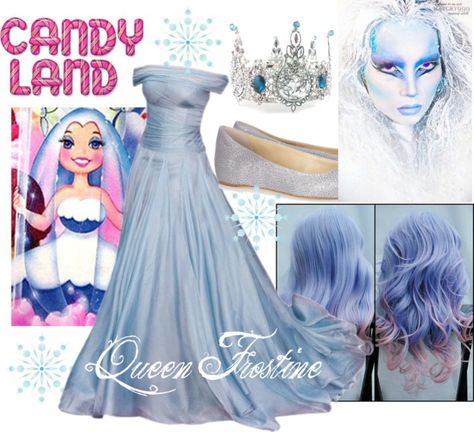 Princess Frostine Costume, Princess Frostine, Candyland Halloween, Candy Land Costumes, Queen Frostine, Candyland Theme, Candy Themed Party, Candyland Christmas, Light Ideas