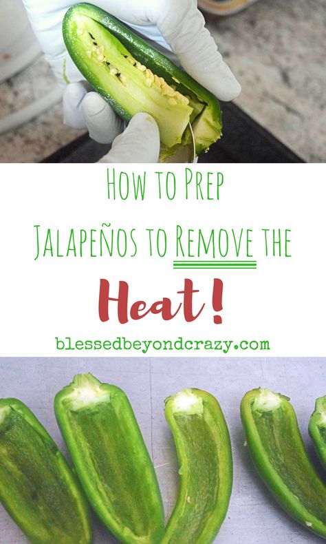 How to Prep Jalapeños to Remove the Heat - #blessedbeyondcrazy #recipe #food #kitchenhack Healthy Football, Baking Stone, Dehydrated Food, Recipe From Scratch, Jalapeno Poppers, Pinterest Recipes, Stuffed Jalapeno Peppers, How To Turn, Learn To Cook