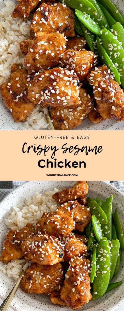 Gf Sesame Chicken, Healthy Gluten Free Dinner Ideas, Gluten Free Sesame Chicken Recipe, Gluten Free Honey Chicken, Glutenfree Chicken Recipe, Gluten Free Mealprep, Gluten Free Lunch Easy, Gluten Free Asian Chicken Recipes, Easy Gluten Free Chinese Recipes