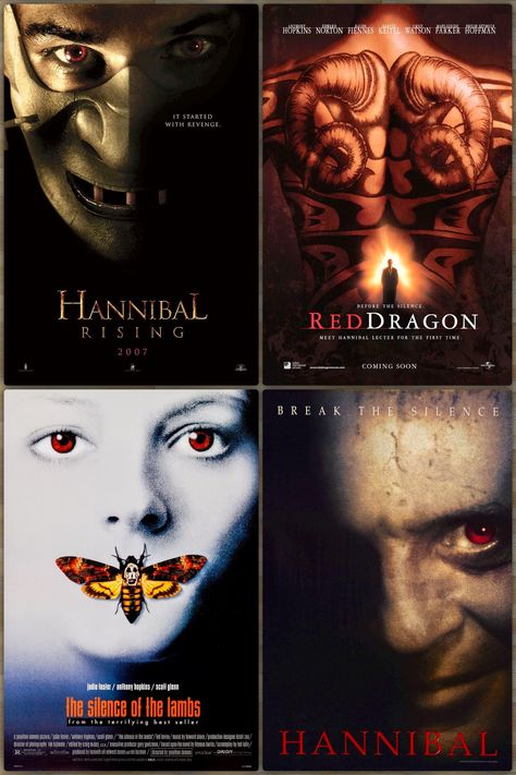 Hannibal Rising, Red Dragon, The Silence Of The Lambs & Hannibal The Great Red Dragon Hannibal, The Red Dragon Hannibal, Hannibal Silence Of The Lambs, The Silence Of The Lambs Aesthetic, Silence Of The Lambs Wallpaper, Red Dragon Film, Hannibal Lecter Costume, Red Dragon Book, Red Dragon Movie