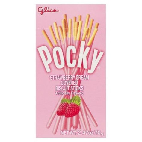 Pocky Strawberry, Japanese Candies, Cookies And Bars, Green Tea Cream, Pocky Sticks, Cookies Dough, Popular Candy, Cream Biscuits, Kawaii Dessert