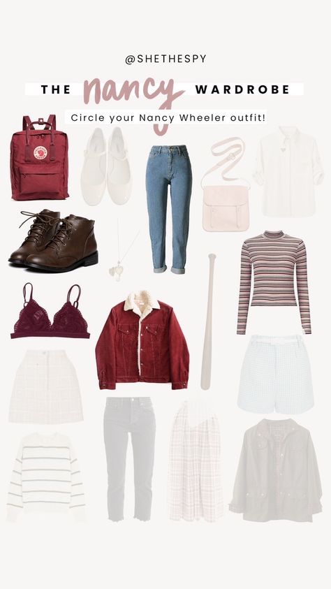 Nancy Wheeler Outfit Inspiration, Nancy Wheeler Outfit, Nancy Wheeler Aesthetic, Stranger Things Fashion, Stranger Things Halloween Party, Stranger Things Style, 80s Inspired Outfits, 70s Inspired Outfits, Look 80s