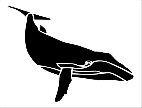 Whale stencil from The Stencil Library BUDGET STENCILS range. Buy stencils online. Stencil code MS53. Whale Stencil, Free Printable Stencils, Whale Silhouette, Deer Stencil, Animal Stencils, Printable Stencils, Whale Pictures, Free Stencils Printables, Wood Burning Stencils