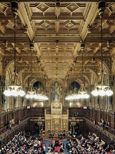 The House of Lords photographed in session at the Palace of Westminster on January 12, 2016. Uk Adventure, Westminster Palace, Houses Of Parliament London, Beautiful Palace, Palace Of Westminster, Changing Of The Guard, Jenny Lee, British Parliament, European Palace