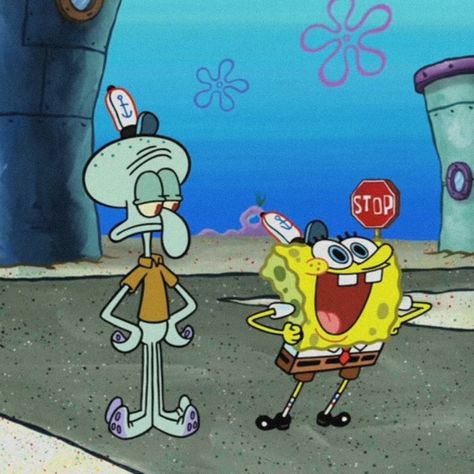 Sponge Bob And Squidward, Squidward And Spongebob, Spongebob And Squidward, Spongebob Squarepants Characters, Spongebob Logic, Spongebob Funny Pictures, Spongebob Pics, Spongebob Funny, Bff Tattoos