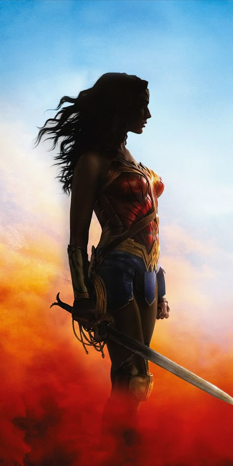 Wonder Woman Quotes, Wonder Woman Movie, Dc Comics Wallpaper, Wonder Woman Art, Gal Gadot Wonder Woman, Women Poster, Wonder Women, Superhero Wallpaper, Woman Silhouette