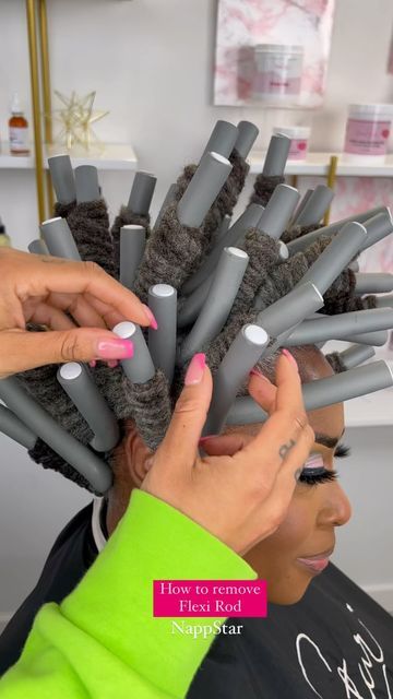 Curled Short Locs, Flexi Rods On Locs, Grey Hair Locs, Curls On Locs, How To Do Curls, Rod Curls, Flexi Rod Curls, Natural Hair Maintenance, Sock Curls