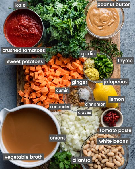 Vegan Gambian Peanut Stew (Domoda) | Rainbow Plant Life Peanut Stew Vegan, West African Peanut Stew, Rainbow Plant Life, African Peanut Stew, Beans Vegetable, Peanut Stew, Plant Based Dinner, Crushed Tomatoes, White Beans