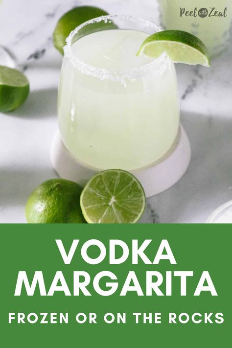 Margarita Without Tequila, Vodkarita Recipe, Vodka Margarita Recipes, Margarita Variations, Texas Margarita, Vodka Recipes Easy, Vodka Margarita, Lime Margarita Recipe, Homemade Margaritas