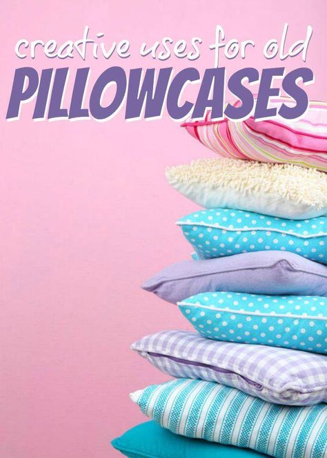 uses for old pillowcases Crafts With Pillow Cases, Repurposed Pillow Cases Ideas, Old Pillow Case Ideas, Repurpose Pillowcases, Pillowcase Crafts, Unusual Quilts, Linen Lingerie, Pillowcase Diy, Recycled Pillows