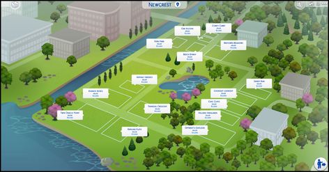 ☆☆ QC Town Maps - Sims 4 ☆☆ — The Sims Forums Sims 4 Cheats Codes, The Sims 4 Lots, Sims 4 Cheats, Map Layout, Town Map, Modern Map, Sims 4 Build, Sims Community, Sims 4 Game