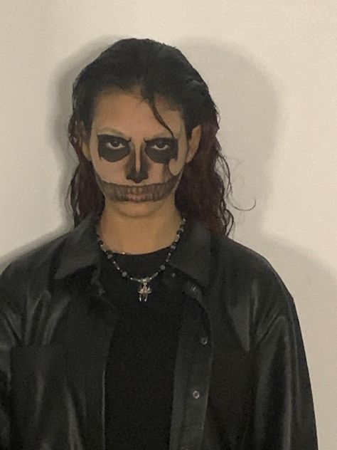 Tate Makeup Halloween, Tate American Horror Story Skull, Puppet Halloween Makeup, Tate Ahs Costume, Tate Langdon Costume Girl, Tate Skull Makeup, Tate Langdon Costume, Tate Langdon Makeup, Tate Makeup